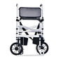 Portable Toilet Chair Alloy Commode with Wheels Foldable Shower Chair Convenient Adult Mobility Aid Bathroom Chair