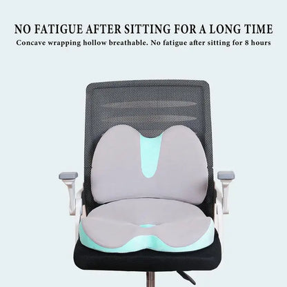 Ergonomic Lumbar Support Pillow & Seat Cushion Set – Memory Foam Back Support for Office Chair, Car, Driving & Computer Desk