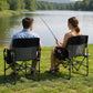 Oversized Folding Director’s Camping Chair – Heavy-Duty 330 lb Outdoor Lawn Chair with Side Table & Cup Holder