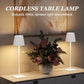 Cordless Rechargeable Table Lamp, 5000mAh Battery, 3 Light Colors, Stepless Dimming and Touch Control