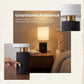Cordless Rechargeable Table Lamp, 3600mAh Battery, Touch Dimming, Warm Light, White Fabric Shade and Black Base