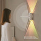 2 Pack Rechargeable LED Motion Sensor Night Lights, RGB Gradient Dimmable Wall Lamps with Remote Control