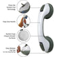 2-Pack Vacuum Suction Shower Grab Bars – Non-Slip Bathroom Safety Handles for Seniors