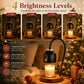 Candle Warmer Lamp with Snowflake and Deer Design, Adjustable Height, 4 Brightness Levels, 2/4/8-Hour Auto-Off Timer