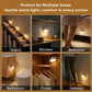 Motion Sensor LED Step Lights, 4-Pack, Battery Operated, Wireless Indoor Stair Lights, Warm White 3000K