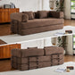 79-Inch Folding Convertible Sofa Bed – Oversized Corduroy Boneless Futon Loveseat & Floor Couch for Small Spaces