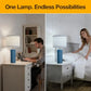 Farmhouse Ceramic Table Lamps, Set of 2, with 3 Color Temperatures for Bedroom and Living Room