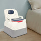 Portable Bedside Commode Chair with Armrests – Dual-Lid Toilet Chair for Seniors & Adults, 220 lb Capacity