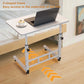 Adjustable Height Mobile Standing Desk with Wheels – C-Shaped Rolling Laptop Table for Home Office, Bed & Sofa