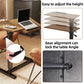 Adjustable Overbed Table with Wheels – Split Top Tilting Bedside Laptop Desk, Rolling Bed Table & Mobile Workstation