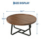 19.7" Minimalist Round Side Table with Metal Frame, Small Coffee & End Table for Living Room and Bedroom