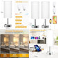 White Touch Bedside Table Lamps Set, 3-Way Dimmable Nightstand Lighting with USB Charging Ports and AC Outlet