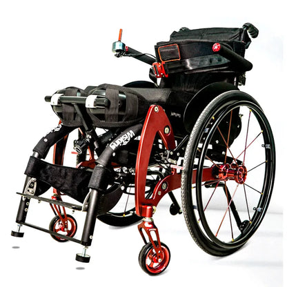 Manual Standing Sports Wheelchair with Folding Portable Design