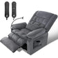 Dual Motor Power Lift Recliner Chair with Heat & Massage, Infinite Position Stand Assist Chair with USB, Cup & Phone Holders – Gray