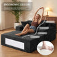 Oversized 66-Inch Chenille Chaise Lounge Chair, Cloud-Style Reading Chair with 3 Pillows for Living Room & Bedroom