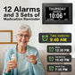 Large Display Digital Calendar Clock with Day & Date, Multiple Alarms, Auto Dimming, Remote Control for Seniors