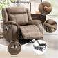 Leather Massage Recliner Chair with Heat – Comfortable Manual Wall-Hugger Reclining Lounge Chair