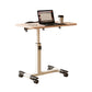 Height Adjustable Overbed Table with Wheels, Foldable Rolling Side Table & Portable Laptop Standing Desk for Home Office