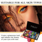 50-Color Rainbow Eyeshadow Palette, Matte Shimmer Glitter & Metallic, Highly Pigmented Waterproof Eye Makeup