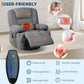 Oversized 360° Swivel Glider Recliner Chair with Massage & Heat – Wide Chenille Manual Recliner with Vibration Massage