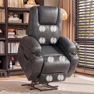 Electric Power Lift Recliner Chair, Adjustable Stand Assist Reclining Sofa Chair for Seniors & Living Room