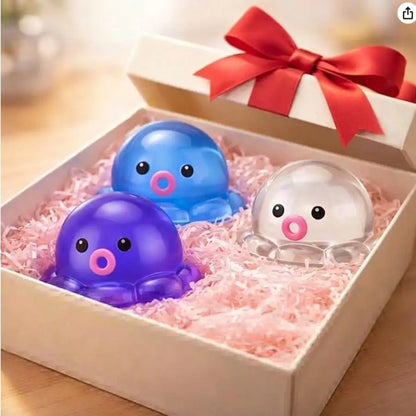 2-Pack Handmade Blue Silicone Taba Squishy Toys, Sticky Sensory Fidgets & Collectible Decor
