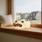 Rechargeable Silicone Raccoon Night Light, 1200mAh Battery, Touch Control, 3 Brightness Levels