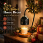 Candle Warmer Lamp with Snowflake and Deer Design, Adjustable Height, 4 Brightness Levels, 2/4/8-Hour Auto-Off Timer