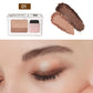 Dual-Color Eyeshadow Palette with Brush, Matte and Shimmer Neutral Beige, Brown and Grey Shades