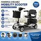 Electric Mobility Scooter for Seniors – 265 lbs Capacity, Electromagnetic Brake, LED Light, Ergonomic Handle & Shopping Basket