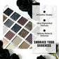 24-Color Gothic Eyeshadow Palette with 12 Eyeliner Pencils, Matte and Shimmer Cool-Tone Smoky Eye Makeup Set