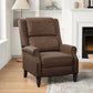 Modern Faux Leather Pushback Recliner Chair, Manual Reclining Armchair for Living Room & Bedroom
