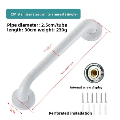 Stainless Steel Bathroom Grab Bar – Anti-Slip Shower Safety Handrail, 30/40/50/60cm