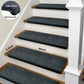 Non-Slip Bullnose Stair Treads, Ultra-Plush Washable Self-Adhesive Carpet Mats for Indoor Steps & Senior Home Safety