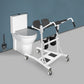 Standing Patient Transfer Aid – Adjustable Seat & Knee Pads, 264 lbs Capacity, 360° Locking Casters