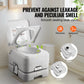 Portable Camping Toilet with Pressurized Flush – Leak-Proof & Odor-Reducing Porta Potty for RV, Travel & Outdoor Use