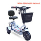 800W Foldable 3-Wheel 2-Seater Electric Mobility Scooter with Dual Baskets