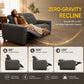 Power Reclining 3-Seater Sofa – Zero Gravity Wall-Hugger Couch with Adjustable Headrests, USB-A & USB-C Charging Ports