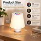 Cordless Rechargeable LED Table Lamp, 5200mAh Battery, 3000K Warm Light, 3-Level Touch Dimming, USB-C Charging, IP54 Water Resistant