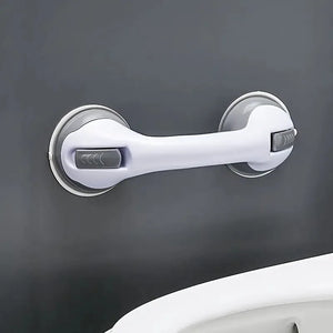 17-Inch No-Drill Bathroom Safety Grab Bar – Anti-Slip Shower Support Handle & Footrest