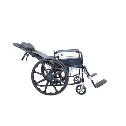 Foldable Manual Wheelchair with Flip Armrests and Solid Tires
