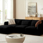 L-Shaped Modular Sectional Sofa – Convertible Cloud Couch with Removable Ottoman for Small Living Room & Apartment