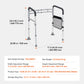 Foldable Toilet Safety Rail with Non-Slip Handles – Reinforced Aluminum Support Frame, 300 lb Capacity