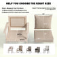 Indoor Outdoor Chair Cushion with Backrest, Padded Seat & Back Cushion for Patio, Garden & Home Furniture, Beige