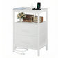 Nightstand with 2 Fabric Drawers, Open Shelf & Charging Station – Bedside End Table with USB Ports
