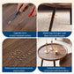 Round Nesting Coffee Table Set of 2, Wood & Metal Accent Side Tables for Living Room