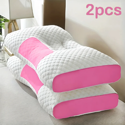 2-Pack Adjustable Ergonomic Neck Pillows, Contoured Support Pillows for All-Season Sleeping Comfort
