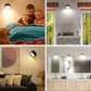 Rechargeable Magnetic LED Wall Reading Light, Remote Control, 360° Rotation, 3 Color Temperatures, Stepless Dimming, White, 1–2 Pack
