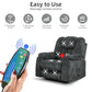 Manual Massage Recliner Chair with Heat – Soft Fabric Upholstered Lounge Chair with Hidden Cup Holders & Side Pocket