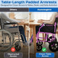 Ultra-Lightweight Foldable Transport Wheelchair – Extra-Wide Seat, Handbrakes & 12" Rear Wheels